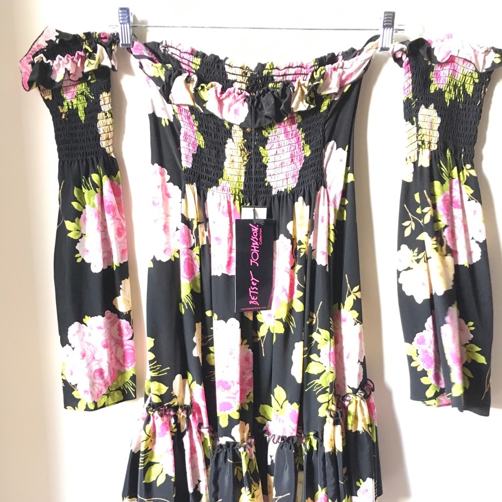 Betsey Johnson Short Dress Detached Sleeves Small - Picture 1 of 5